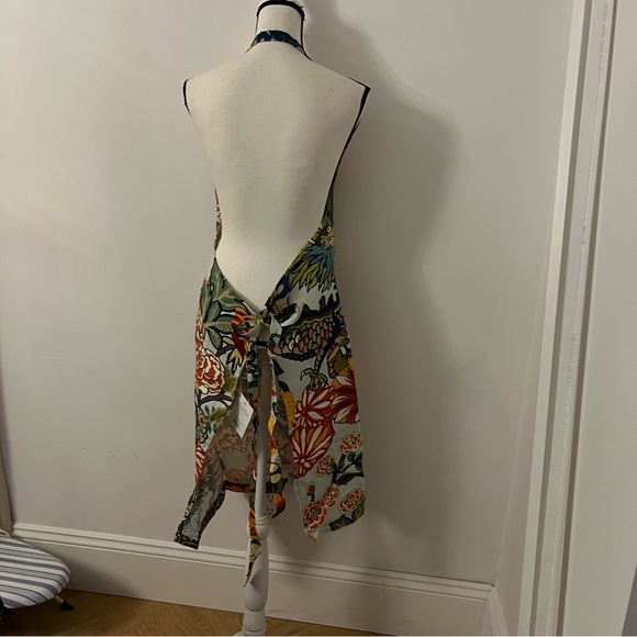 Matouk Schumacher 100% Linen Apron Chiang Mai Design NWT - Picture 3 of 7